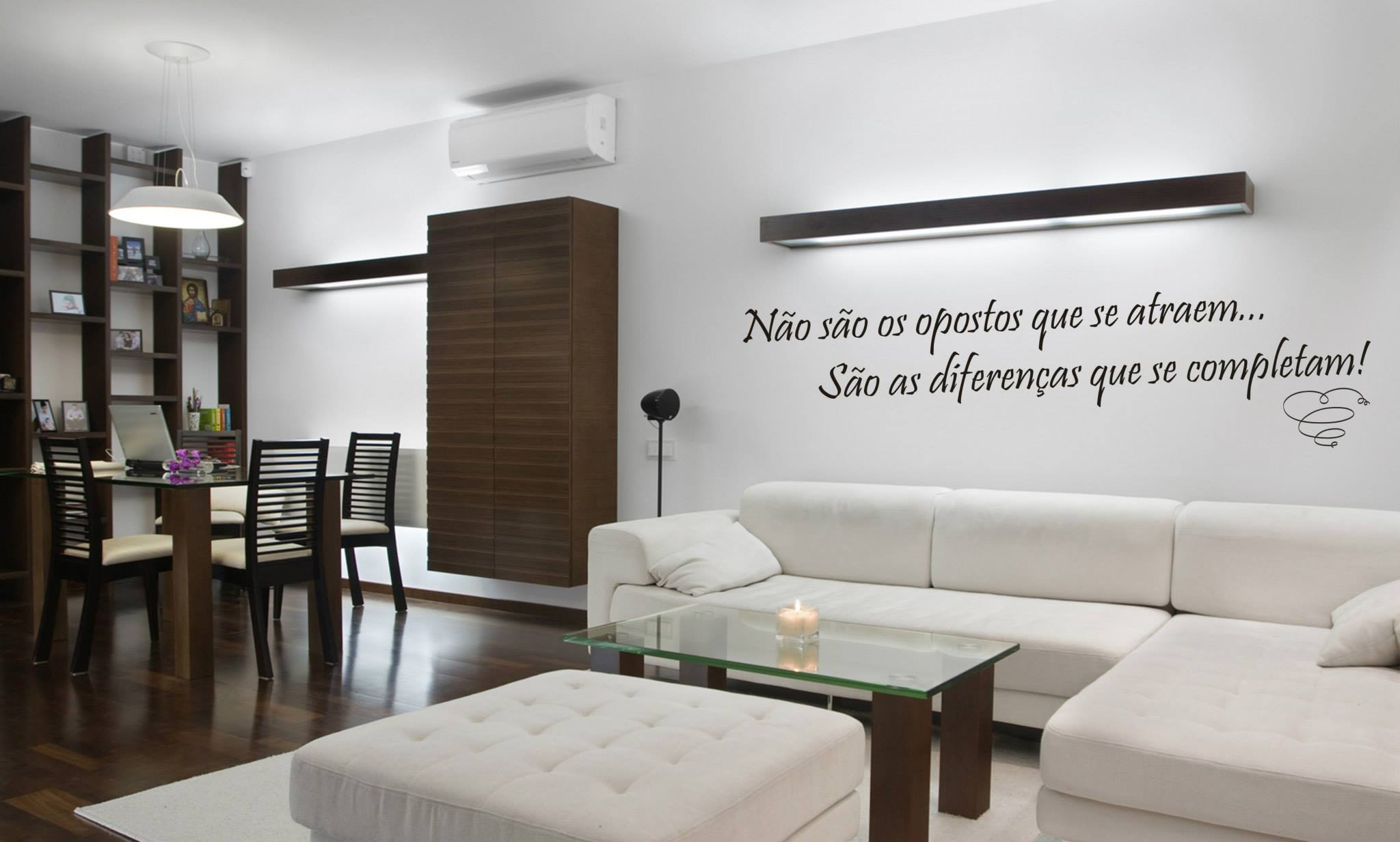 Vinil de corte frase decorativa parede - Braga